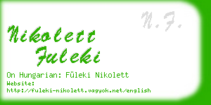 nikolett fuleki business card